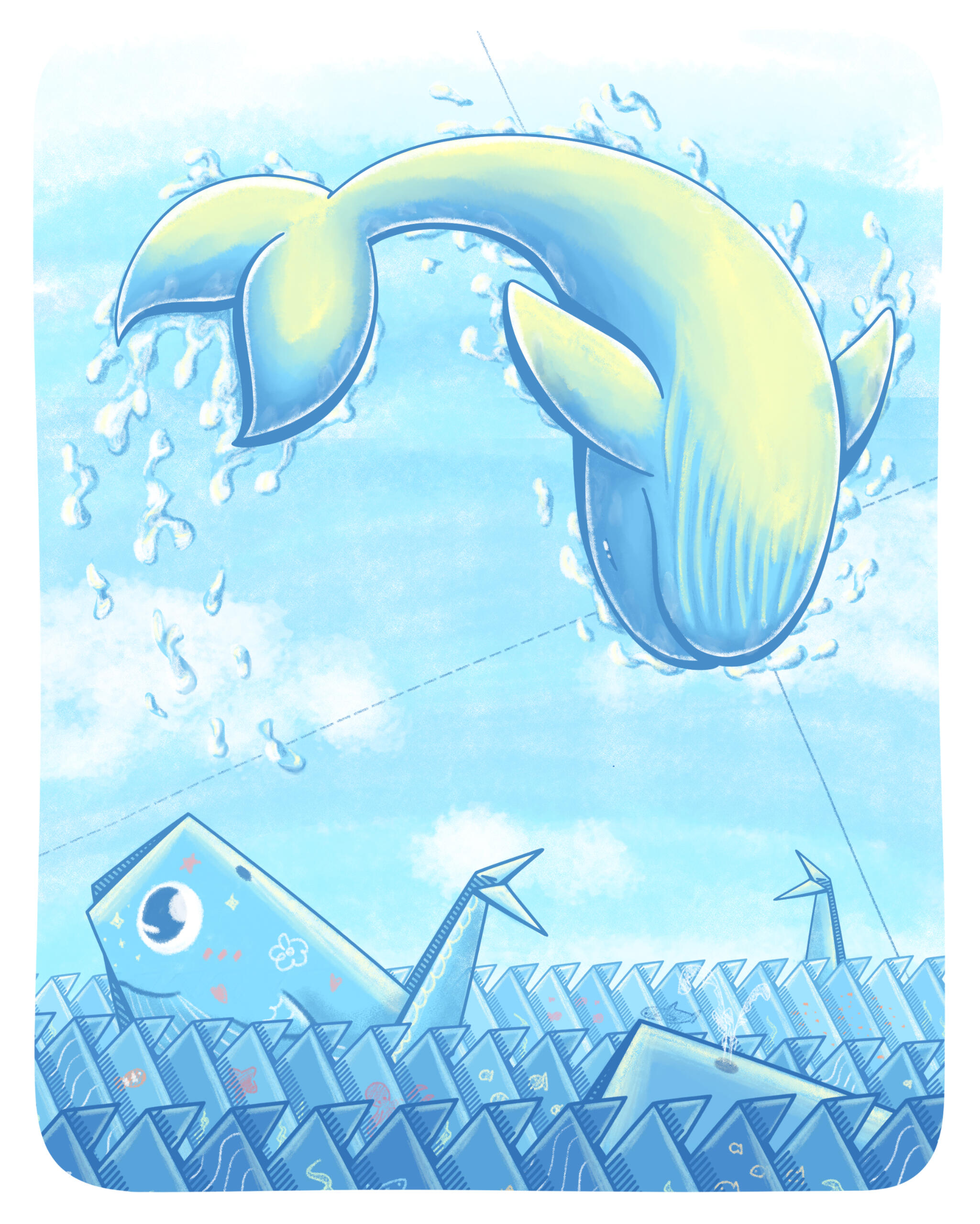 Ballena origame